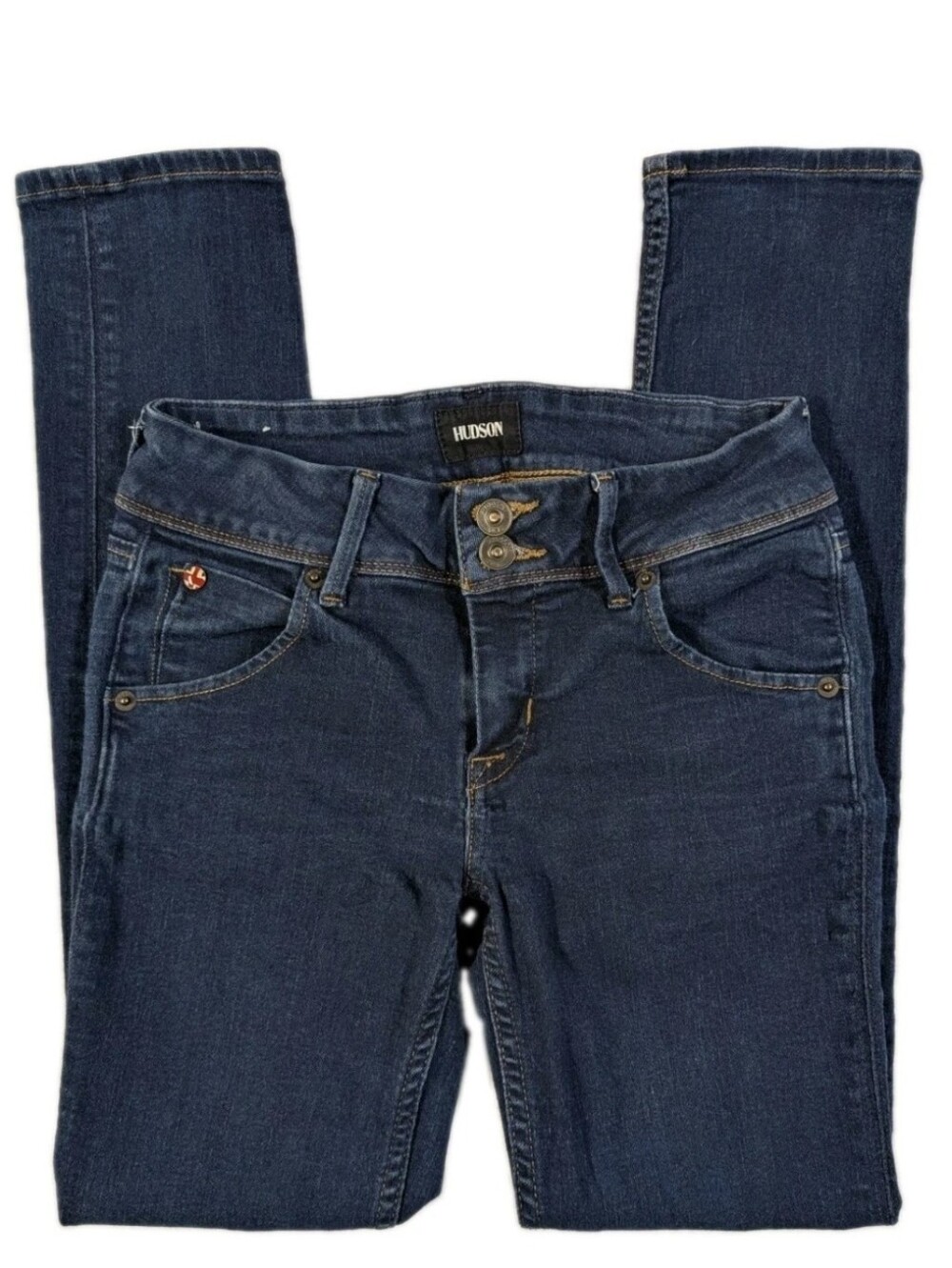 Hudson Collin Skinny Jeans Womens 25 Dark Wash Flap Pocket